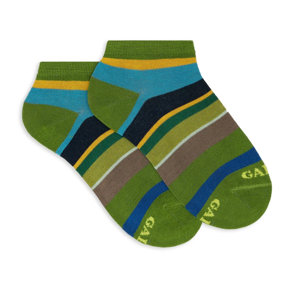 Gallo Barns kaktus ljusa bomulls ankelsockor med flerfärgade ränder. Multicolor, Unisex