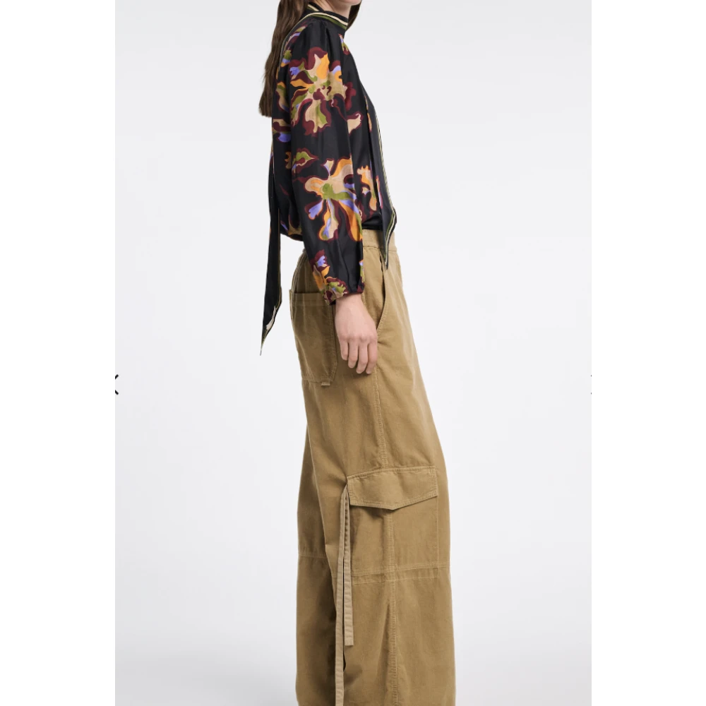 dorothee schumacher Bloemige verleidelijke blouse met asymmetrische kraag Multicolor Dames