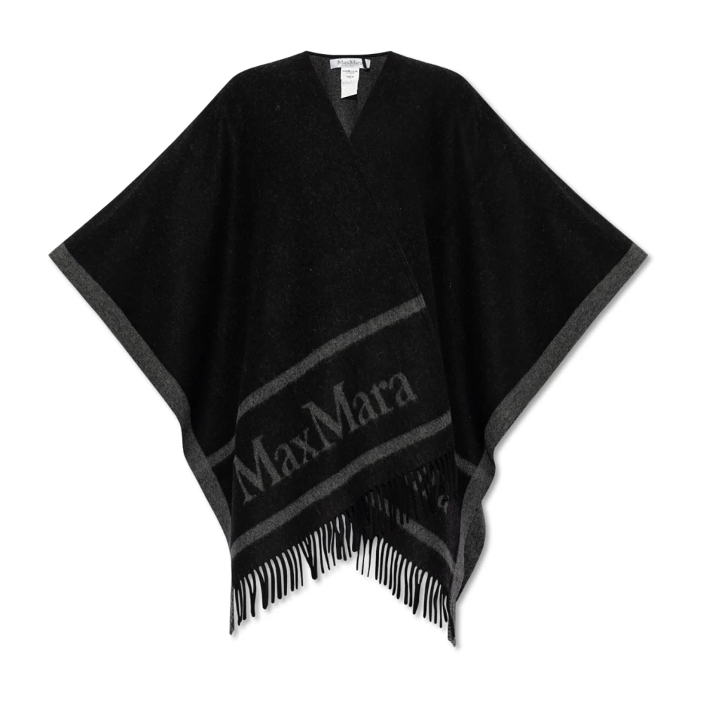 Max Mara Poncho Hilde Black Dames