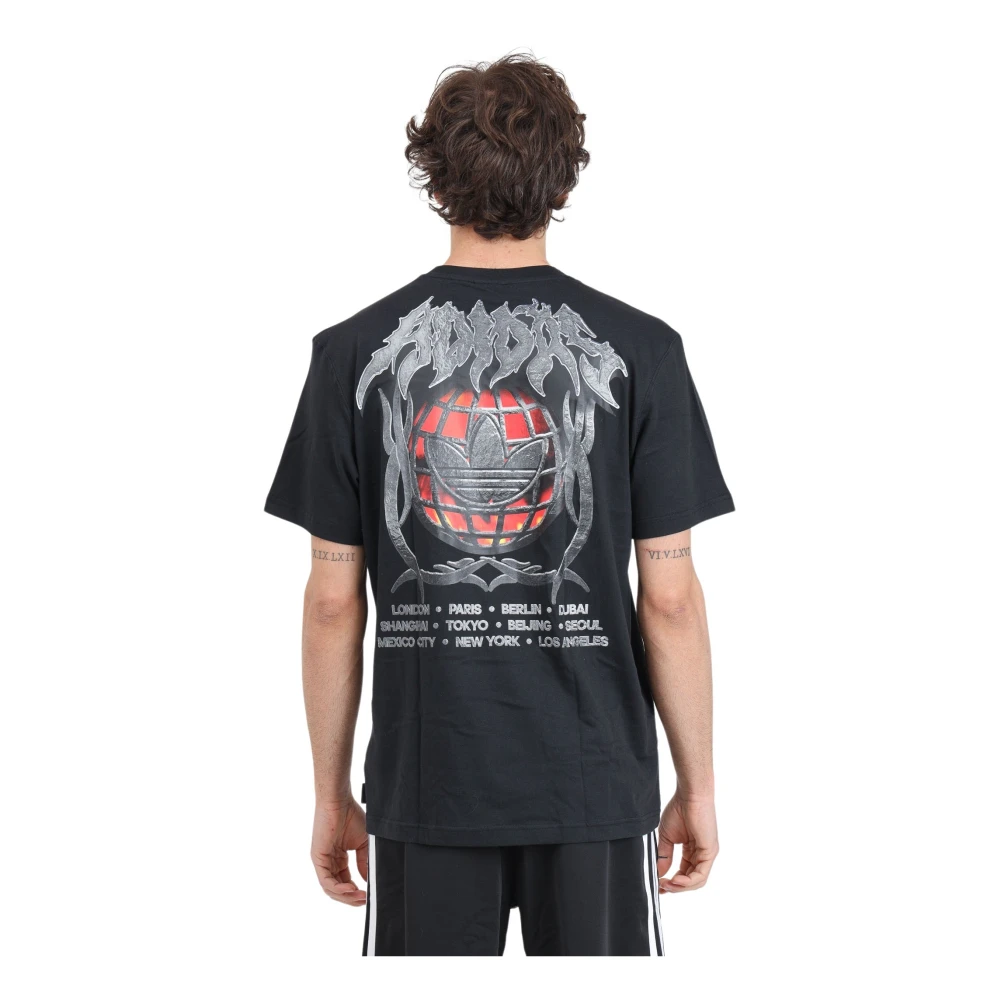 adidas Originals Flames Concert Zwarte T-shirt Black Heren