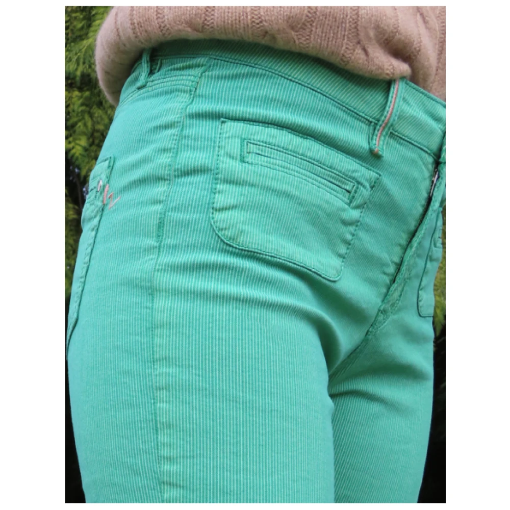 Islow Clara Gestreepte Broek Green Dames