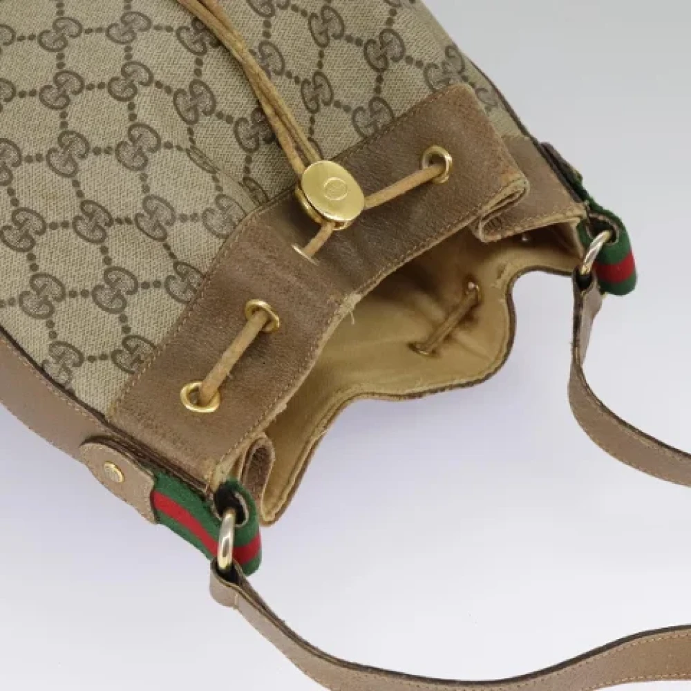 Gucci Vintage Pre-owned Canvas shoulder-bags Beige Dames