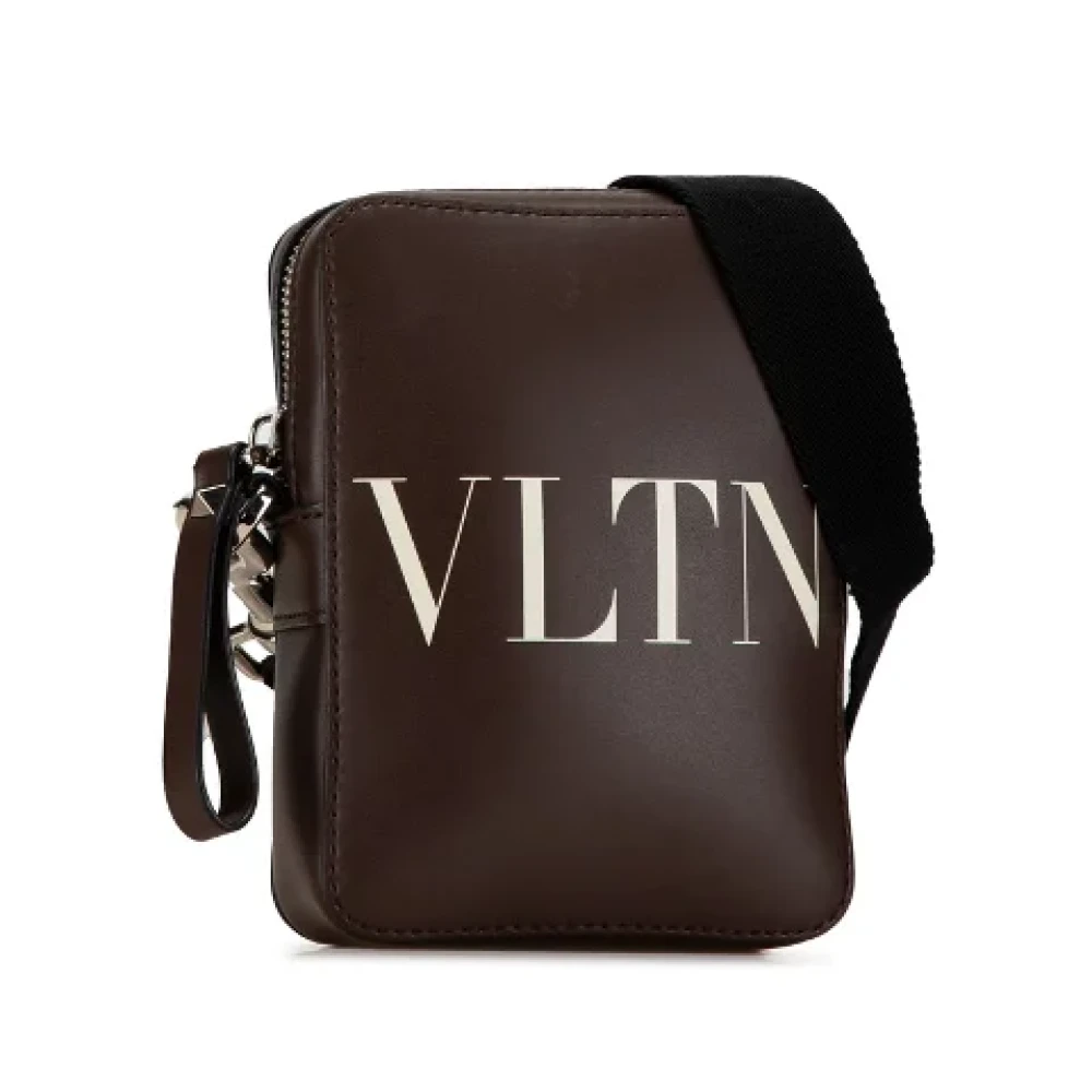 Valentino Vintage Pre-owned Leather shoulder-bags Brown Dames