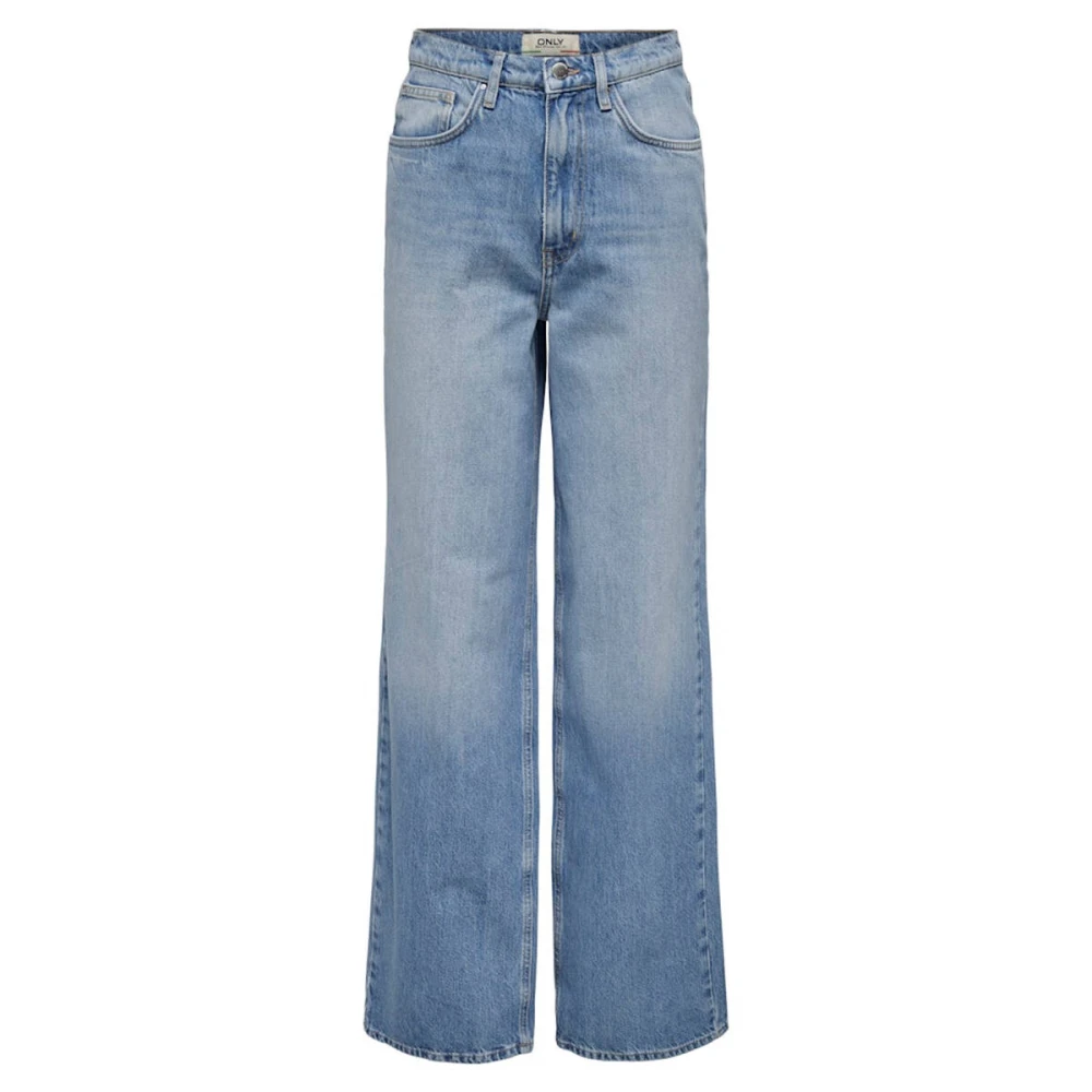 Only Iconische Wide Leg Denim Jeans Blue Dames