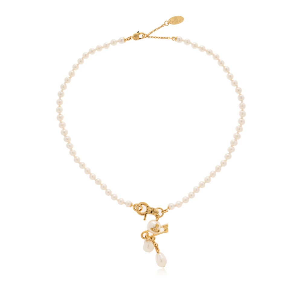 Vivienne Westwood Women's Beige Short Pearl Necklace - Necklaces - One Size - Accessories