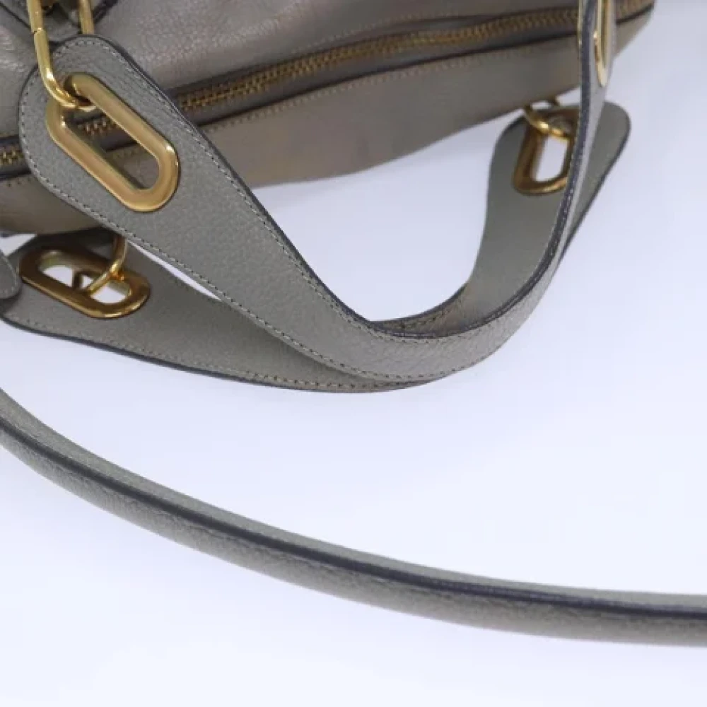 Chloé Pre-owned Leather handbags Gray Dames