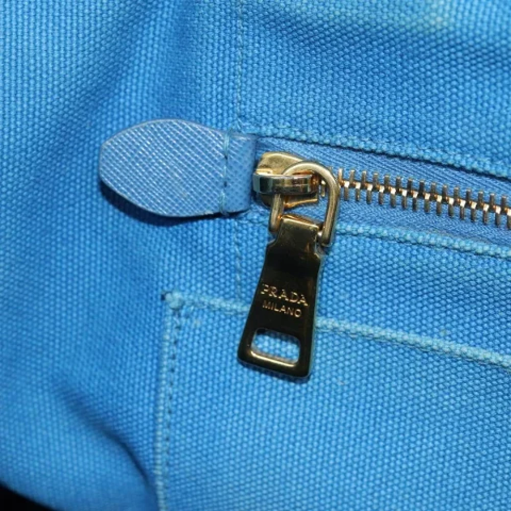 Prada Vintage Pre-owned Canvas totes Blue Dames