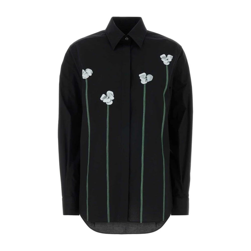 Moschino Women's Black Stretch Poplin Shirt - Shirts - S - Blouses & Shirts