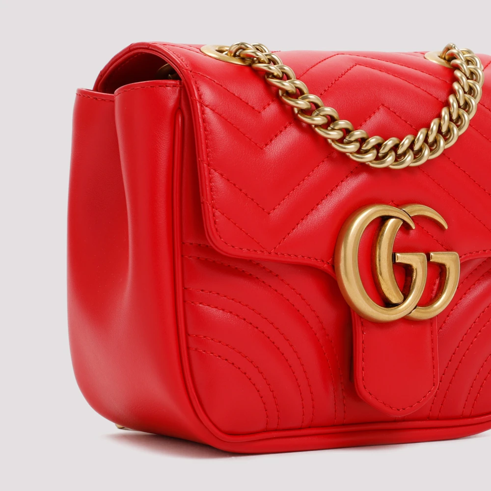 Gucci Marmont Mini Schoudertas Rood Red Dames