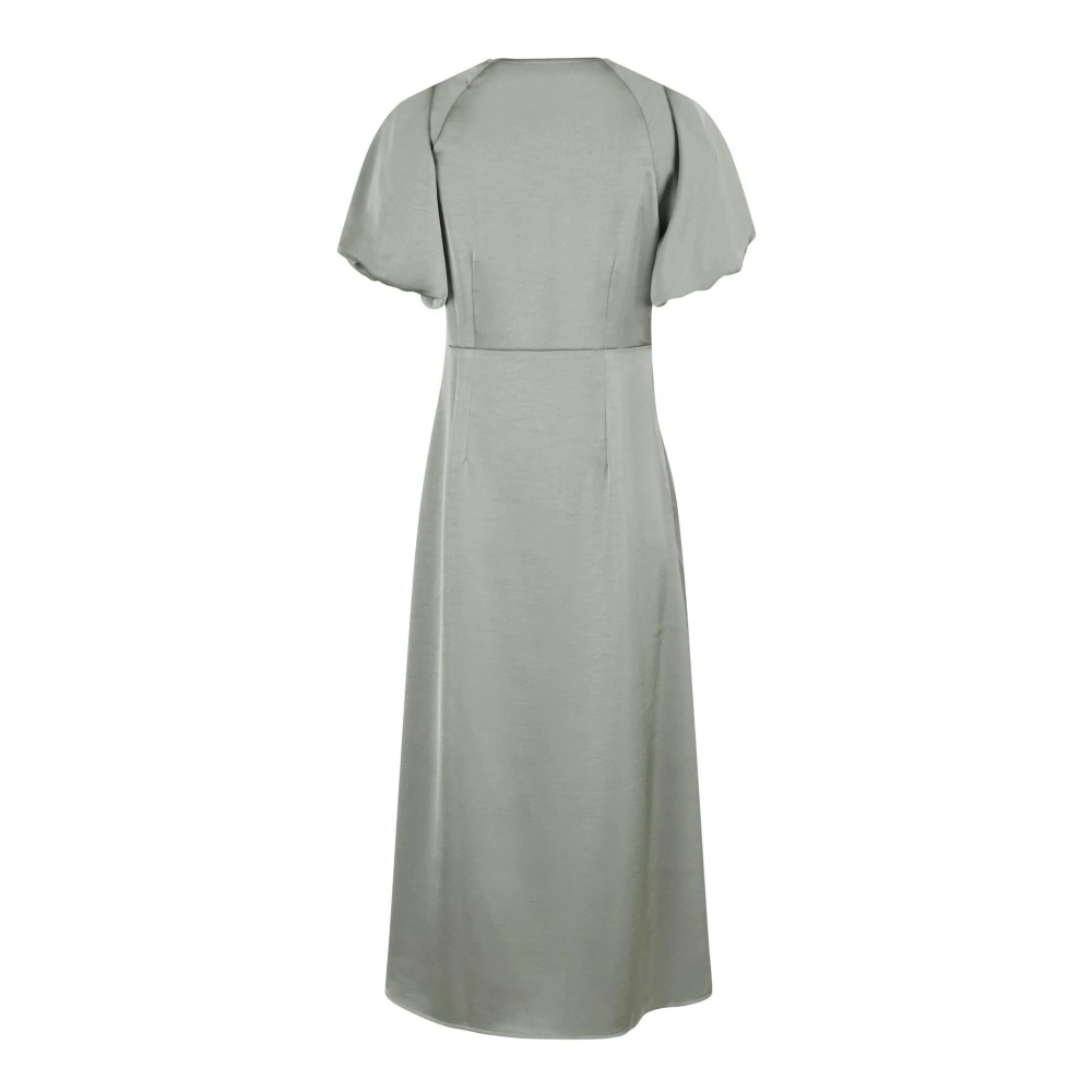 NEO NOIR Maxi Sateen V-Hals Jurk Green Dames