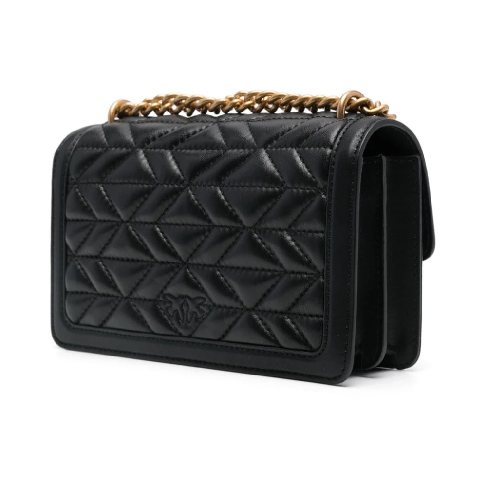 pinko Gestikte Love Birds Schoudertas Black Dames