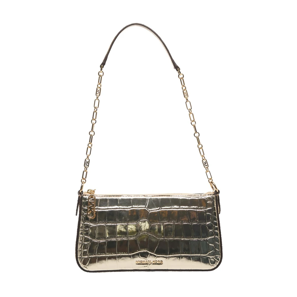 Michael Kors Gouden Krokodillenschoudertas Empire Yellow Dames