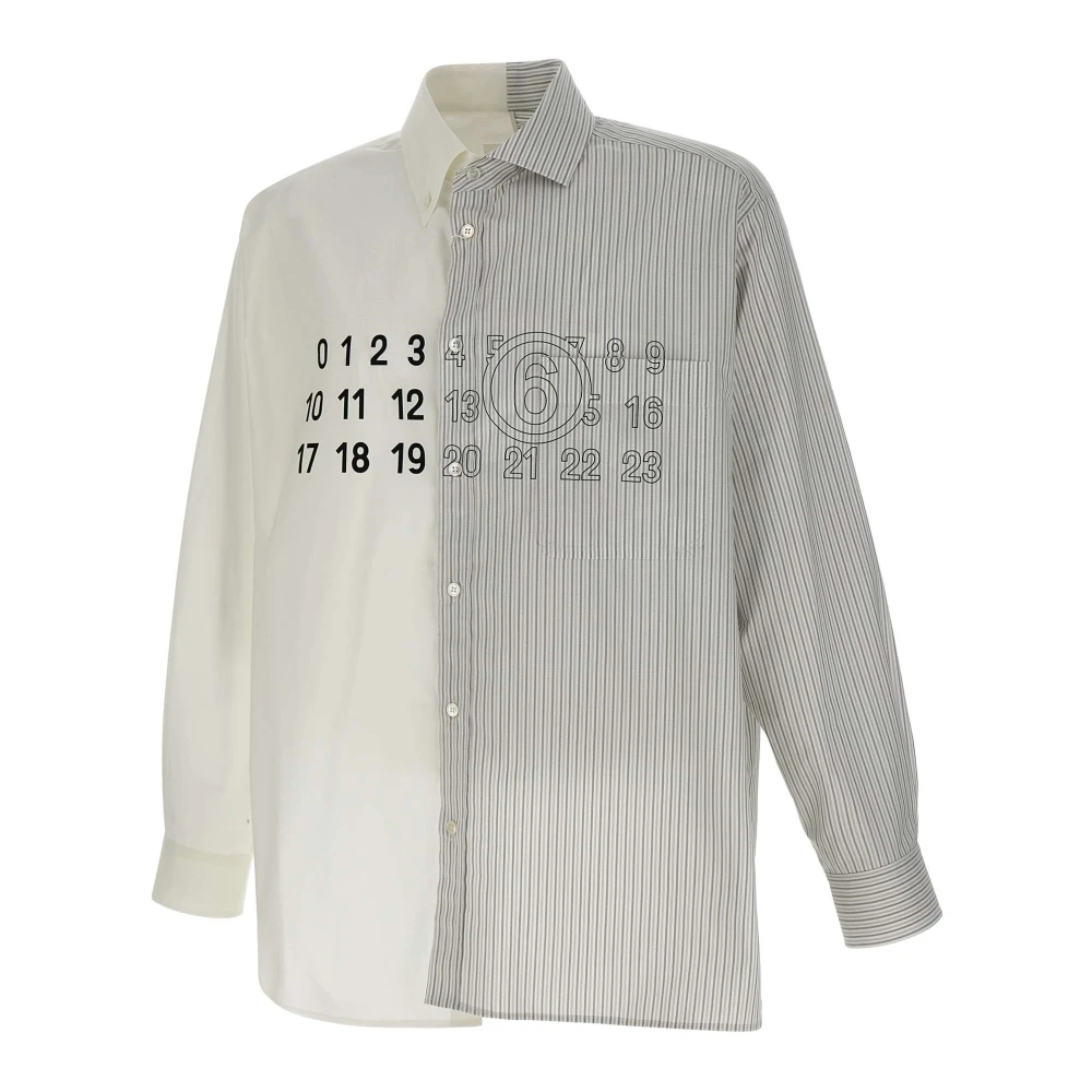 Mm6 Maison Margiela Men's White Poplin Shirt