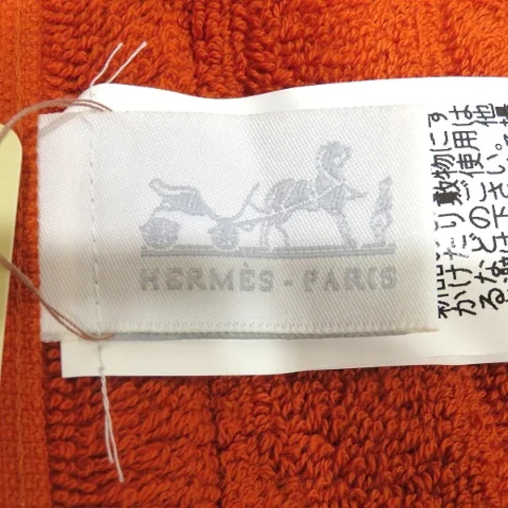 Hermès Vintage Pre-owned Cotton scarves Orange Dames