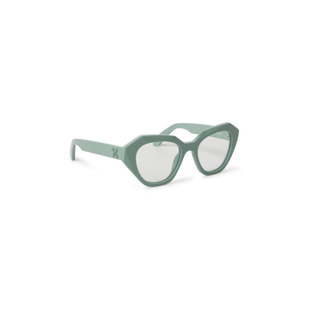Off White Unisex Green/White Geometric Cat-Eye Sunglasses