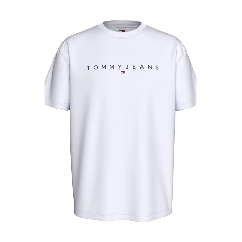 TOMMY JEANS Heren Polo's & T-shirts Tjm Reg Linear Logo Tee Ext Wit