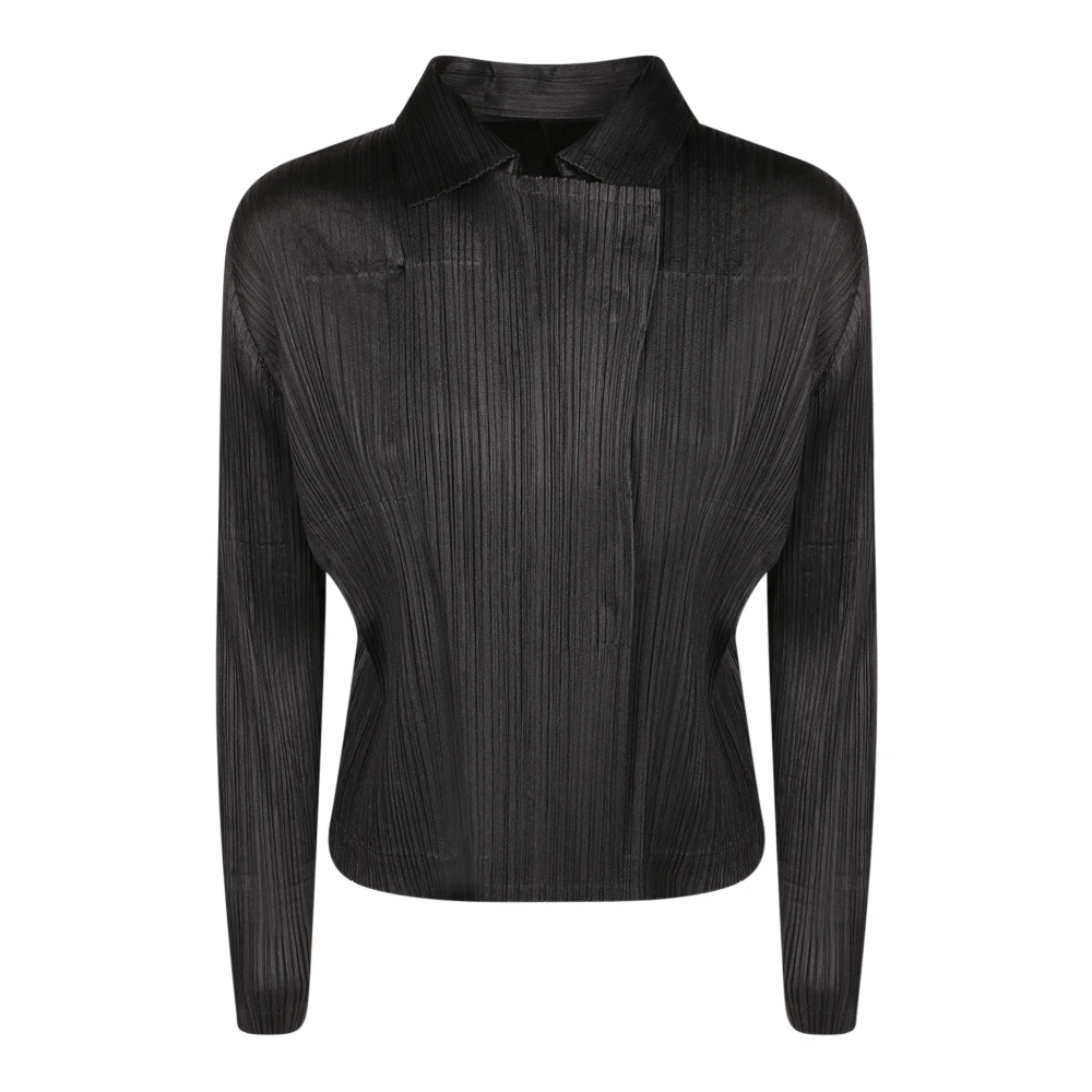 Issey Miyake Women's Black Shirts, L, Monthly Colors: February Jacket