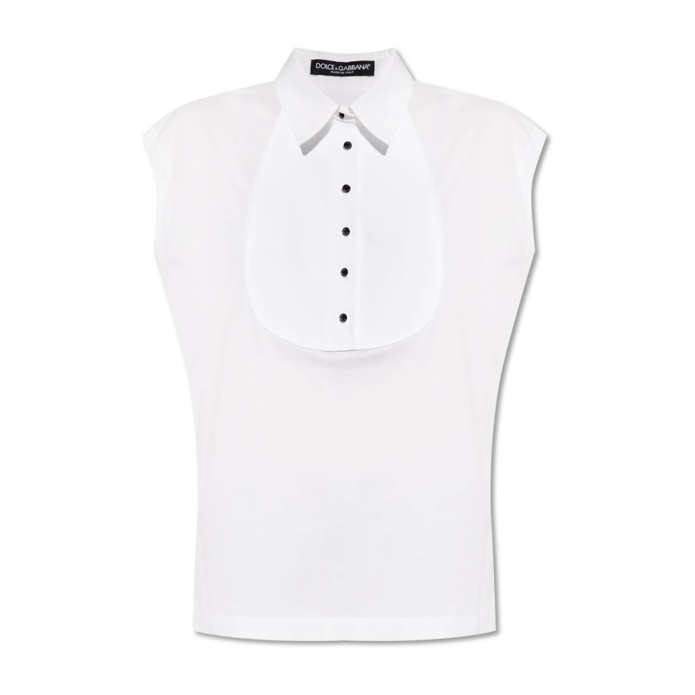 Dolce & Gabbana T-shirt met kraag White Dames