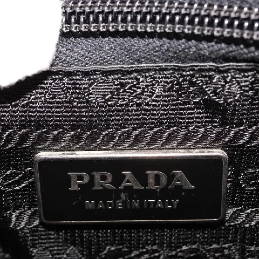 Prada Vintage Pre-owned Canvas prada-bags Beige Dames