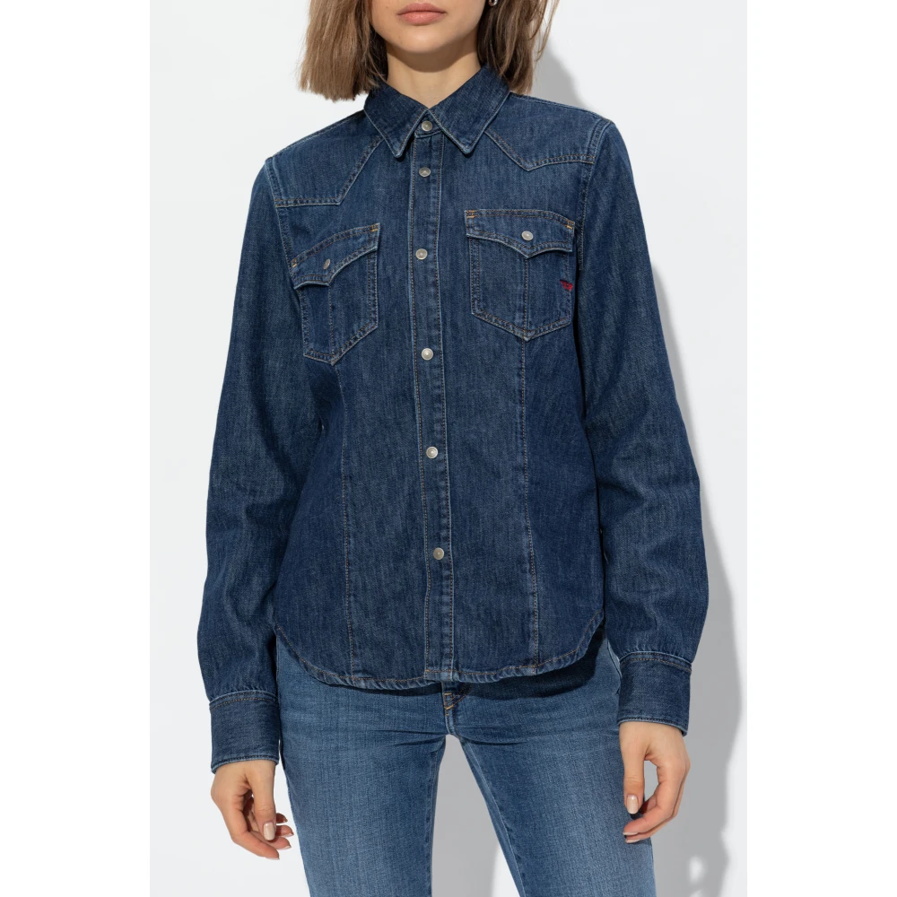 Diesel Denim shirt De-Waves Blue Dames