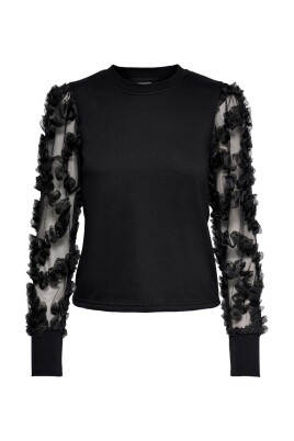 haut-tricot-a-manches-en-maille-florale-noire