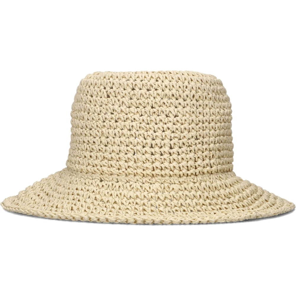 Becksöndergaard Beige Straw Hat Solid Saverina Beige Dames