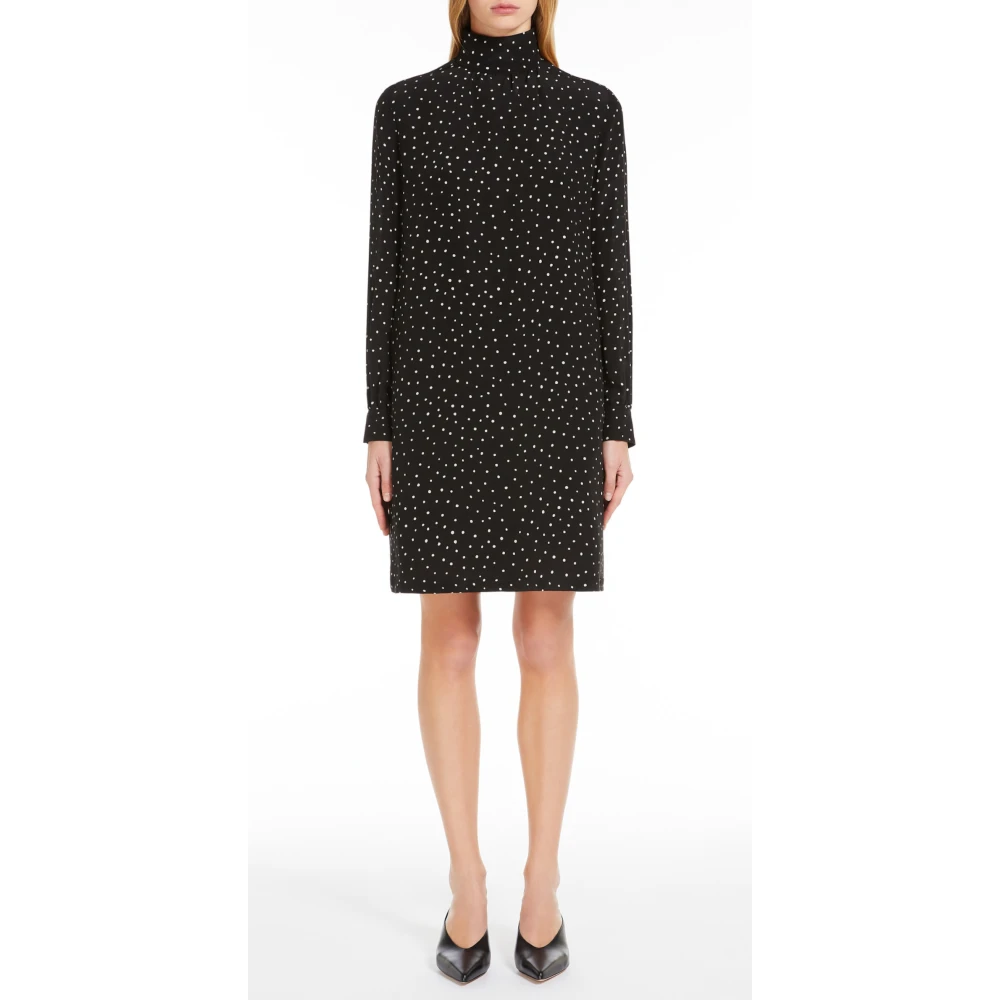 Max Mara Studio Zwarte Jurken voor Vrouwen Visir Black Dames