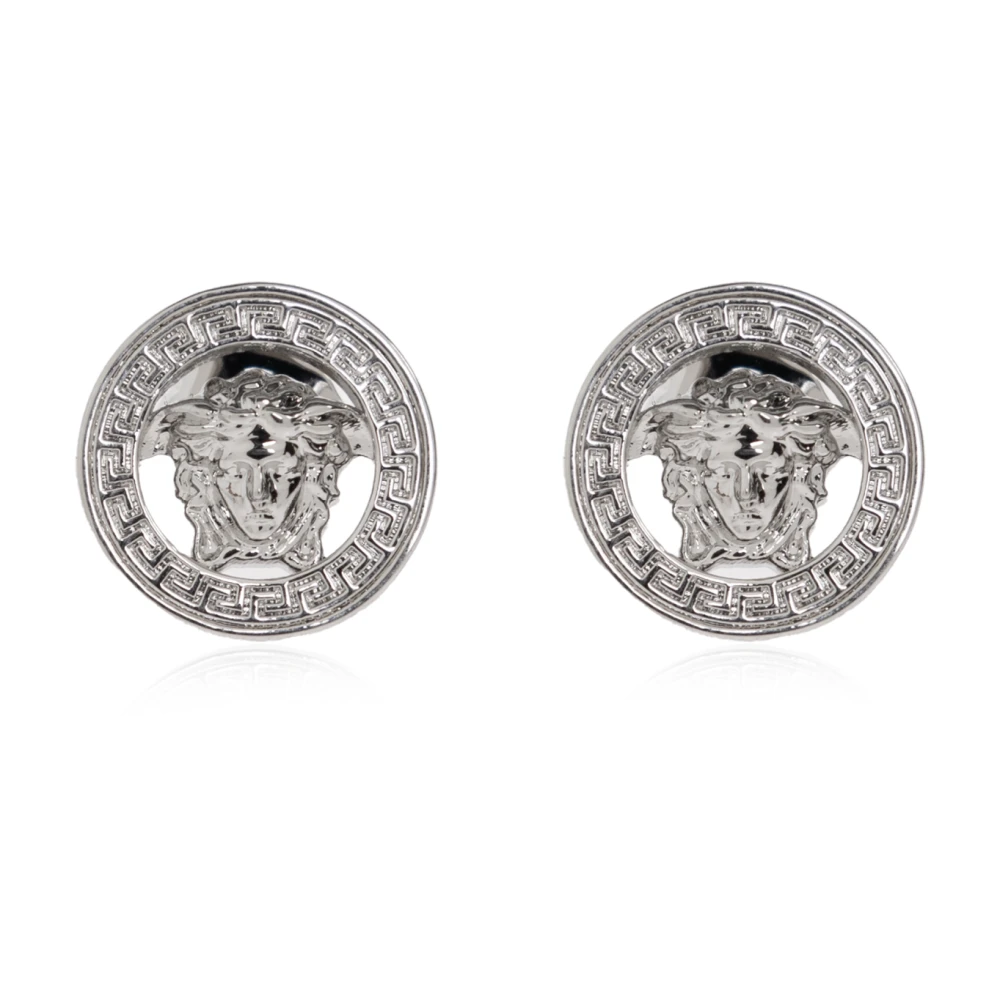 Versace Uomo Grigio - Orecchini Con Testa Di Medusa - Accessories - One Size