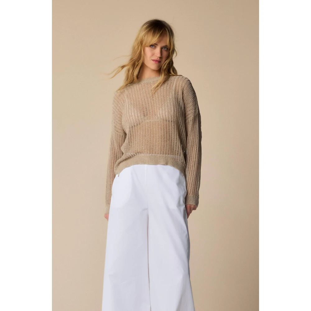 Kocca Stijlvolle Gebreide Kleding voor Mannen en Vrouwen Beige Dames