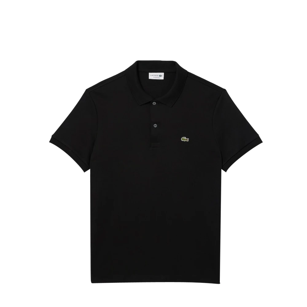 Lacoste Men's Black Polo Shirts, 2XL, Regular Fit Pima Cotton Polo