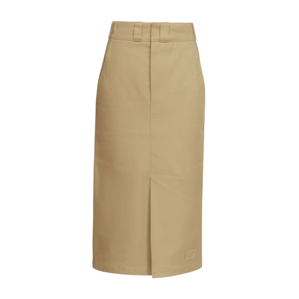 Maison Margiela Beige Katoenmix Rok met Split Brown Dames