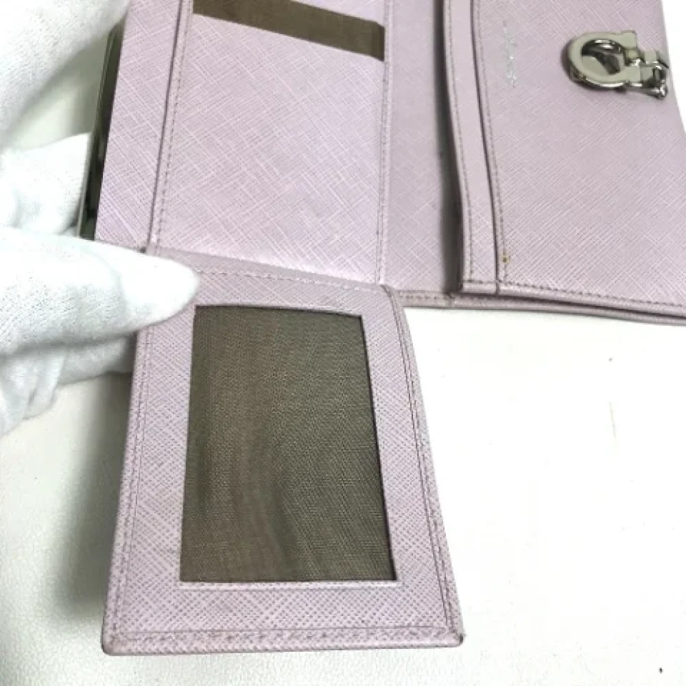 Salvatore Ferragamo Pre-owned Leather wallets Purple Dames
