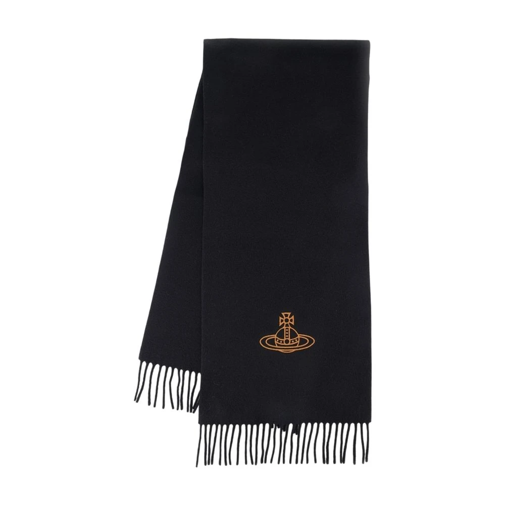 Vivienne Westwood 30X236 Slender Scarf - Female - Winter Scarves - Black - One Size - Accessories
