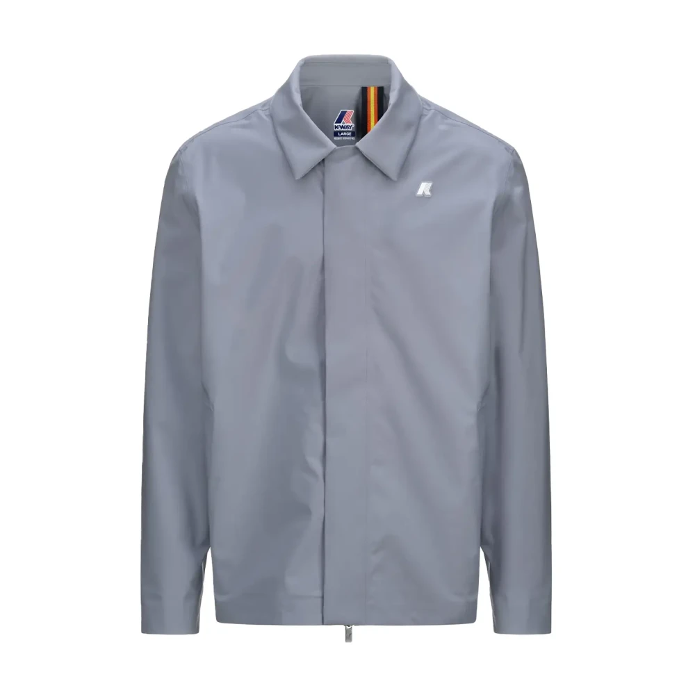 K-Way Uomo Grigio Giacca Urban Stretch Grigia Impermeabile