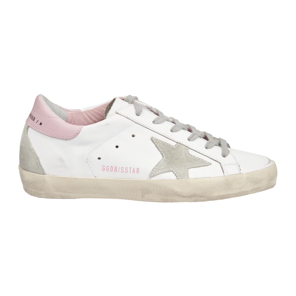 Golden Goose Vita Super Star Sneakers med Rosa Häl White, Dam