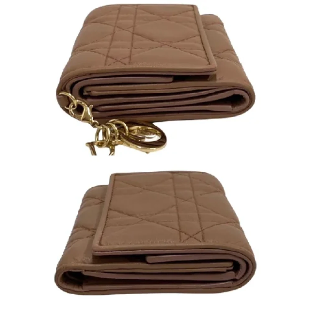 Dior Vintage Pre-owned Leather wallets Brown Dames
