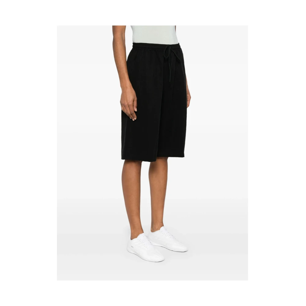 Y-3 Zwarte Trekkoord Elastische Taille Shorts Black Dames