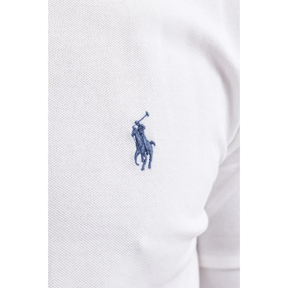 Polo Ralph Lauren Klassieke Stretch Katoenen Polo Shirt White Heren