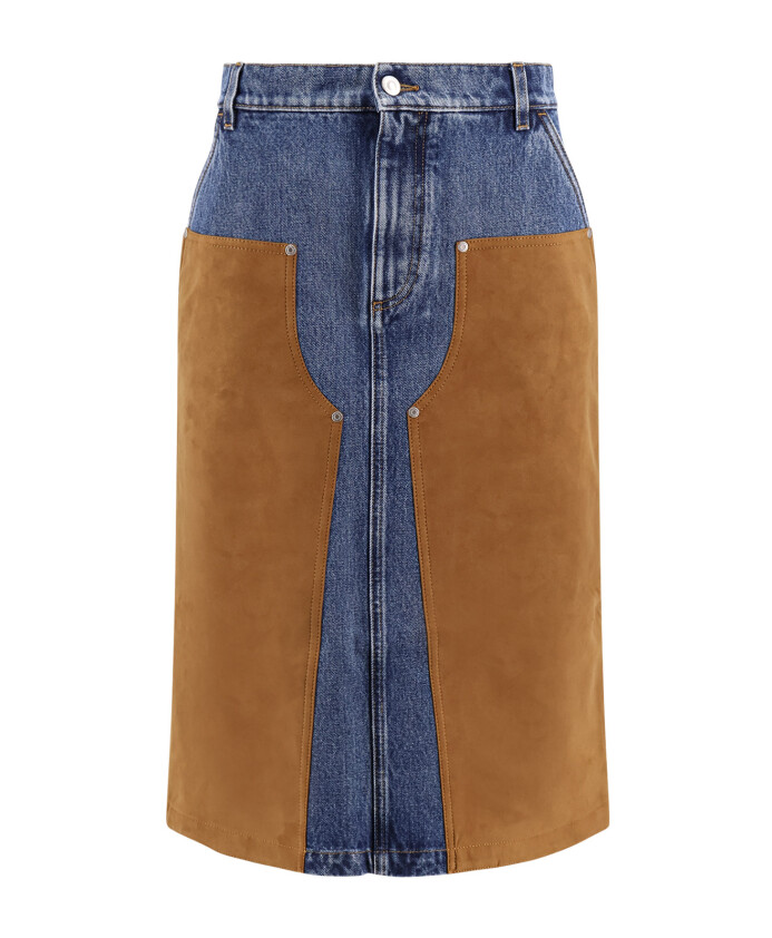 jupe-en-denim-et-daim-melange