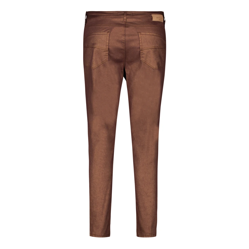 Betty & Co Casual broek in glitter-look Brown Dames