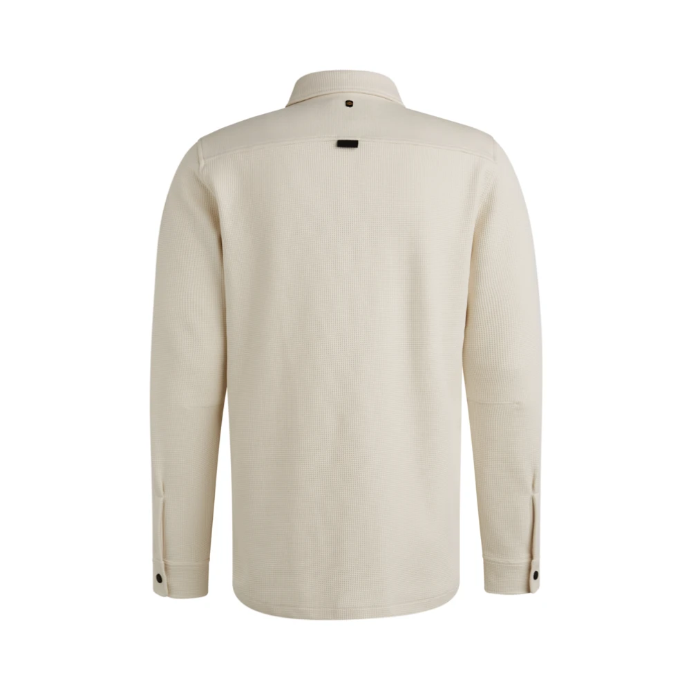 PME Legend Wafel Dubbelzijdig Jersey Overhemd Jas Beige Heren