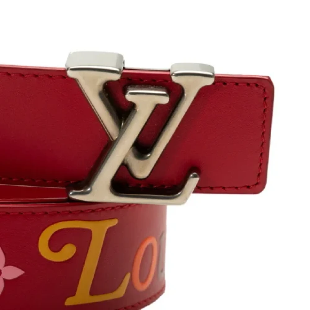 Louis Vuitton Vintage Pre-owned Leather belts Red Dames