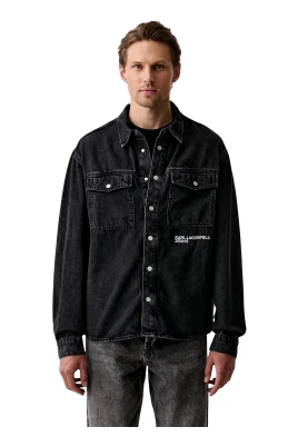 Quote Denim Overshirt