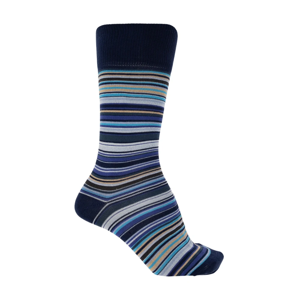 Paul Smith Herr Blå Underkläder One Size, Bomull, Signature Stripe Socks