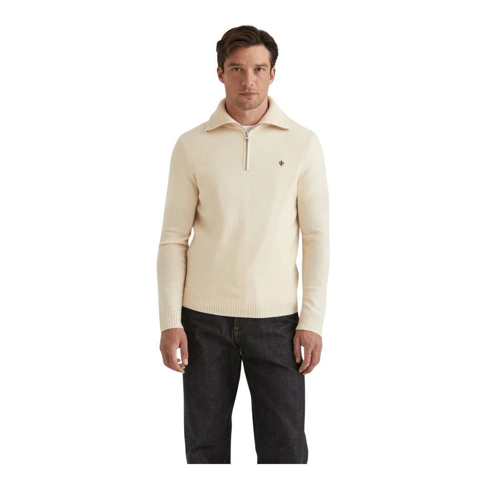 Hertford Half Zip Offwhite