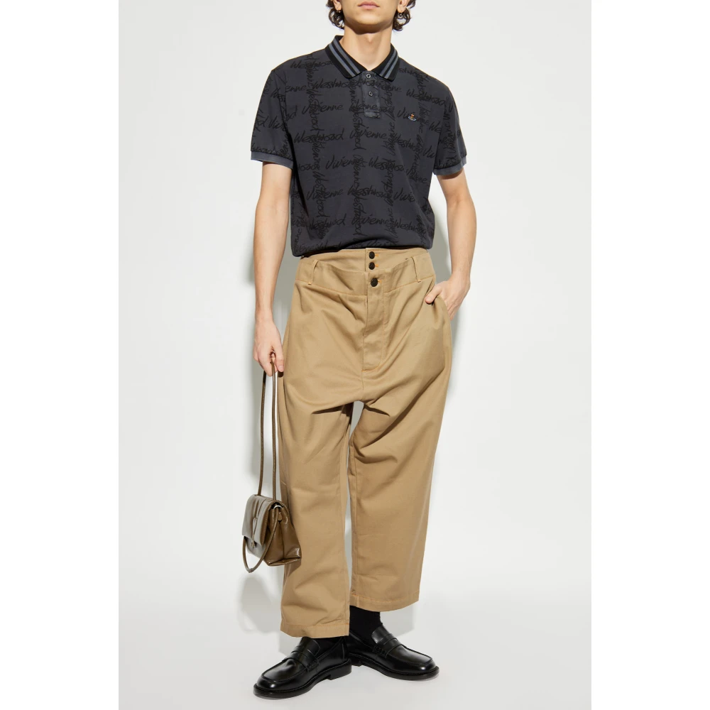 Vivienne Westwood Monogram Polo Gray Heren