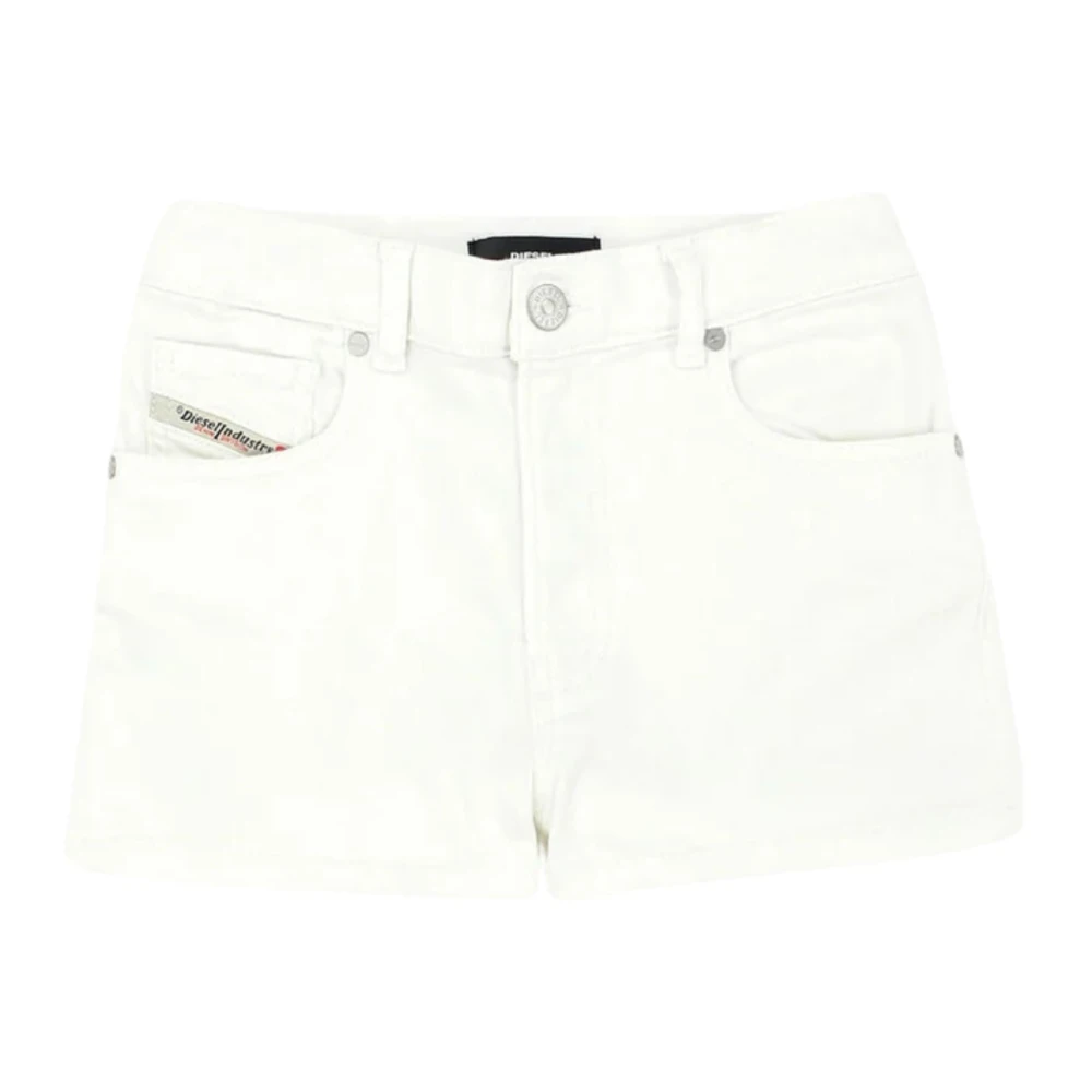 Diesel Vita Barn Jeans Shorts 5-Ficka White, Flicka