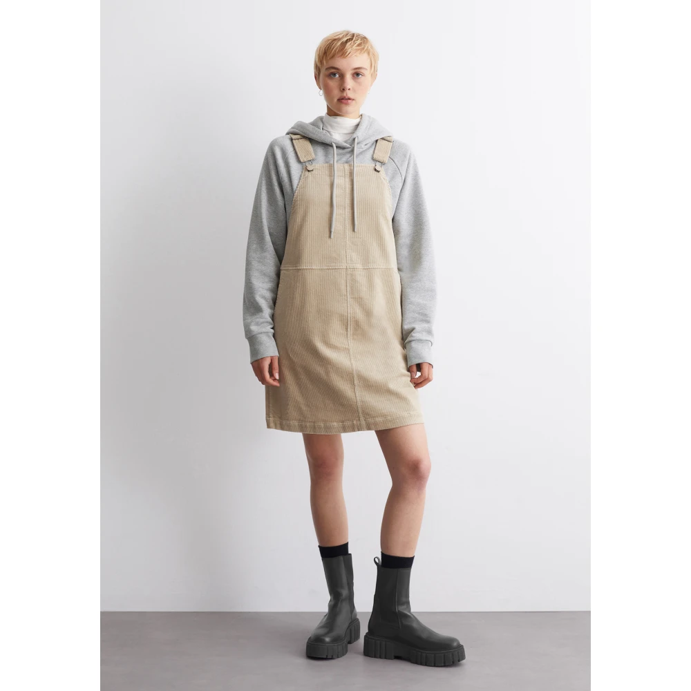 Marc O'Polo Ribfluwelen tuinbroekjurk normaal Beige Dames