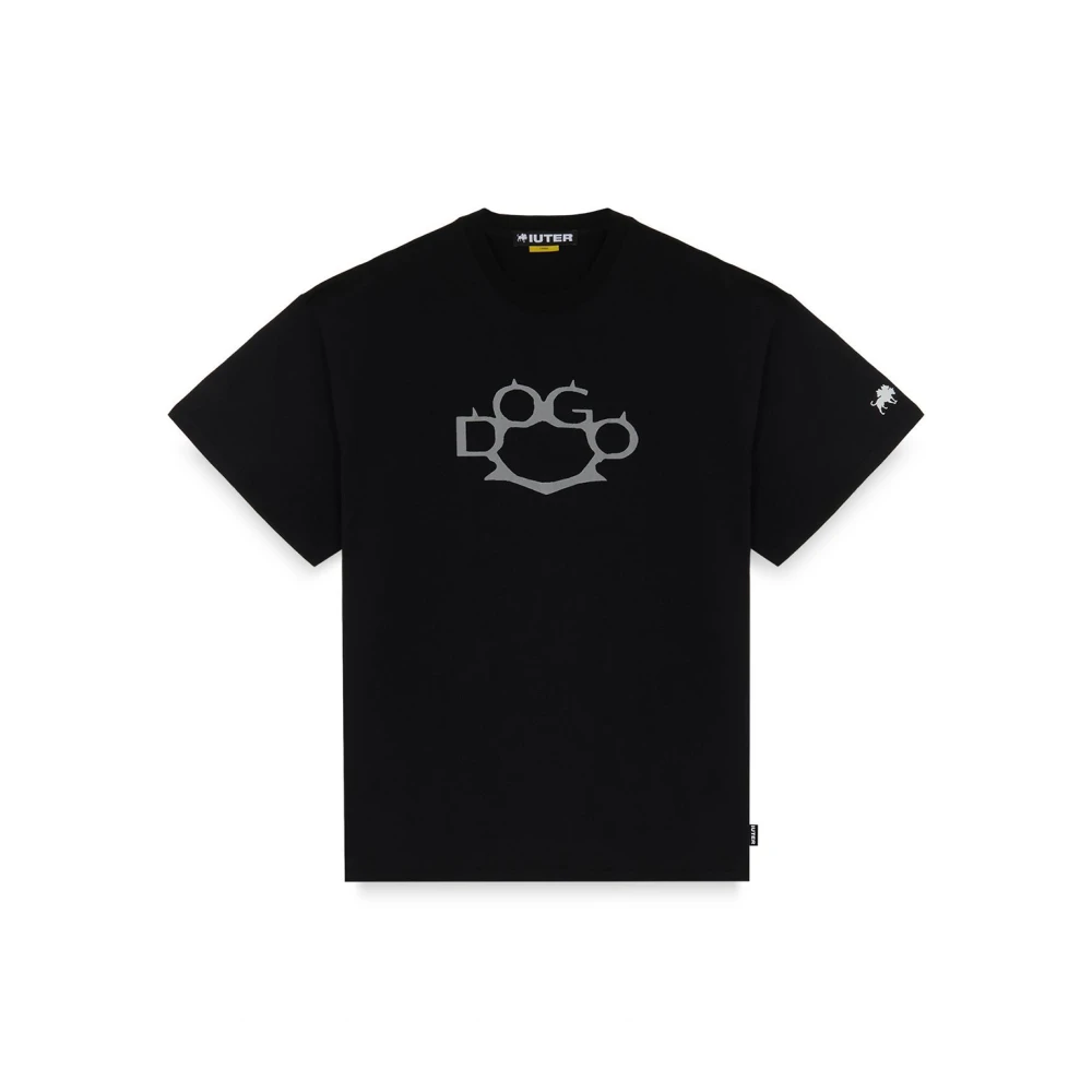 Iuter Katoenen Tee met Dogo Logo Black Heren