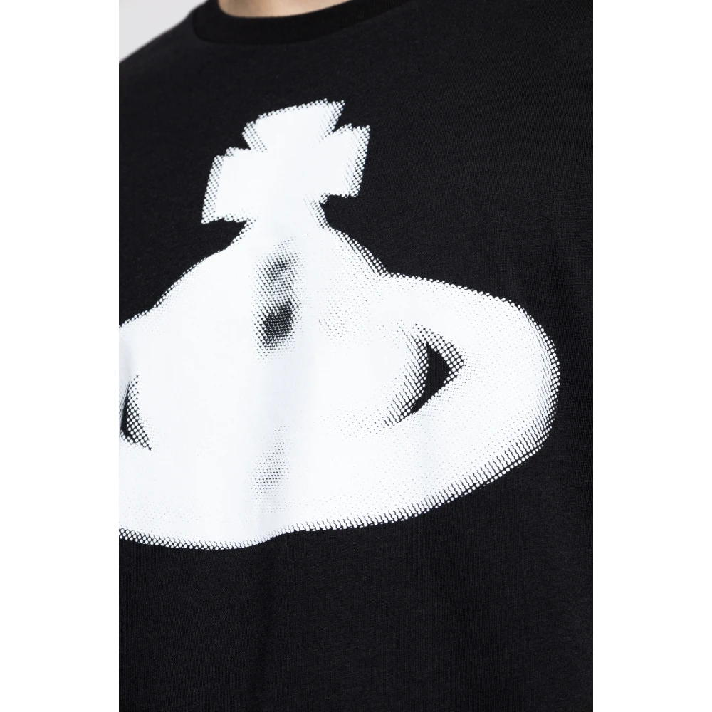 Vivienne Westwood T-shirt met logo Black Heren